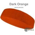 thumbnail image 2 of Couver Standard Size Unisex Head Sweatband fit for most Kids & Adult for all purpose 6 Pieces Pack, Dark Orange, 2 of 6