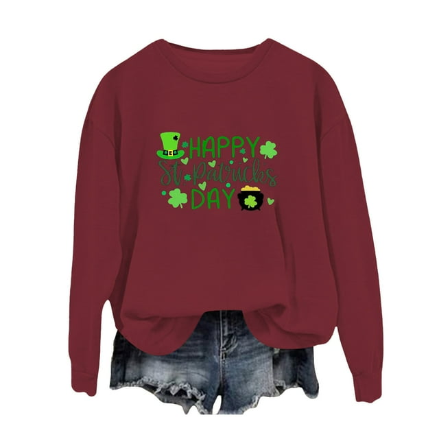 Fadeal Sweat à Capuche Décontracté Imprimé Lettres Col Rond Printemps pour Femmes Vin TG