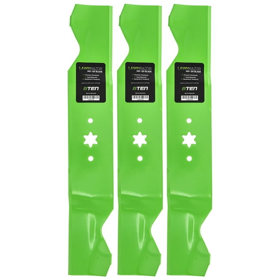 LawnRAZOR Notched High Lift Blade for MTD Cub Cadet 54 inch 942-0677A 3 Pack 810-CBL2388D