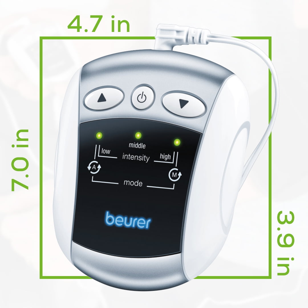 Beurer 2-in-1 TENS Device for Knee & Elbow with Universal Cuff, Stimulates  to Alleviate Pain, Non-Invasive Drug Free Pain Relief, EM34 