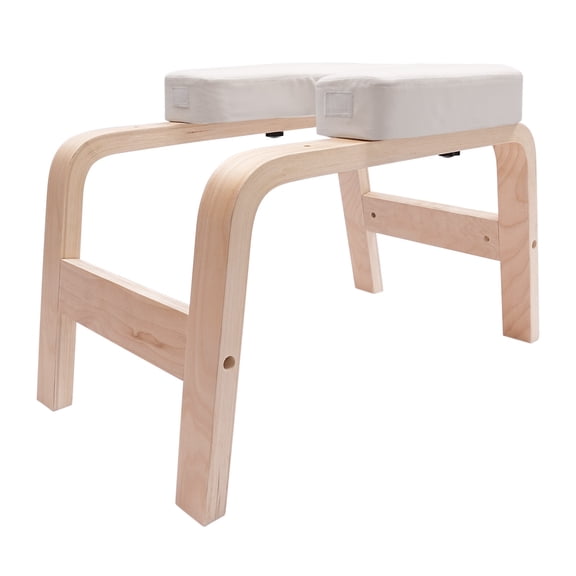 Freestanding Rectangular Yoga Inversion Bench, White for Headstand Waist Leg Hip Training