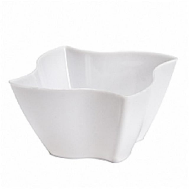 3 oz Jetable Mini Vague en Forme de Bol en Plastique Lourd - Blanc&44; 24 par Set & Set de 12