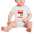 thumbnail image 2 of Future Soccer Player Indonesia Soccer Fan Baby Jumpsuits Newborn Clothes (White, 18-24 Months), 2 of 5