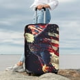 thumbnail image 3 of Lsque Watercolor Bald Eagle Printed Luggage Cover, Travel Luggage Protector,Scratch and Dirt Resistant, Fits 18-32 Inch Luggage - Small, 3 of 9