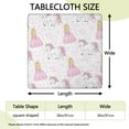 thumbnail image 2 of Princess Unicorn Pattern Square Fitted Tablecloth with Elastic Edge,Square Table Cover,Washable Elastic Table Cover for Home Kitchen Party Decor 36"x36", 2 of 6
