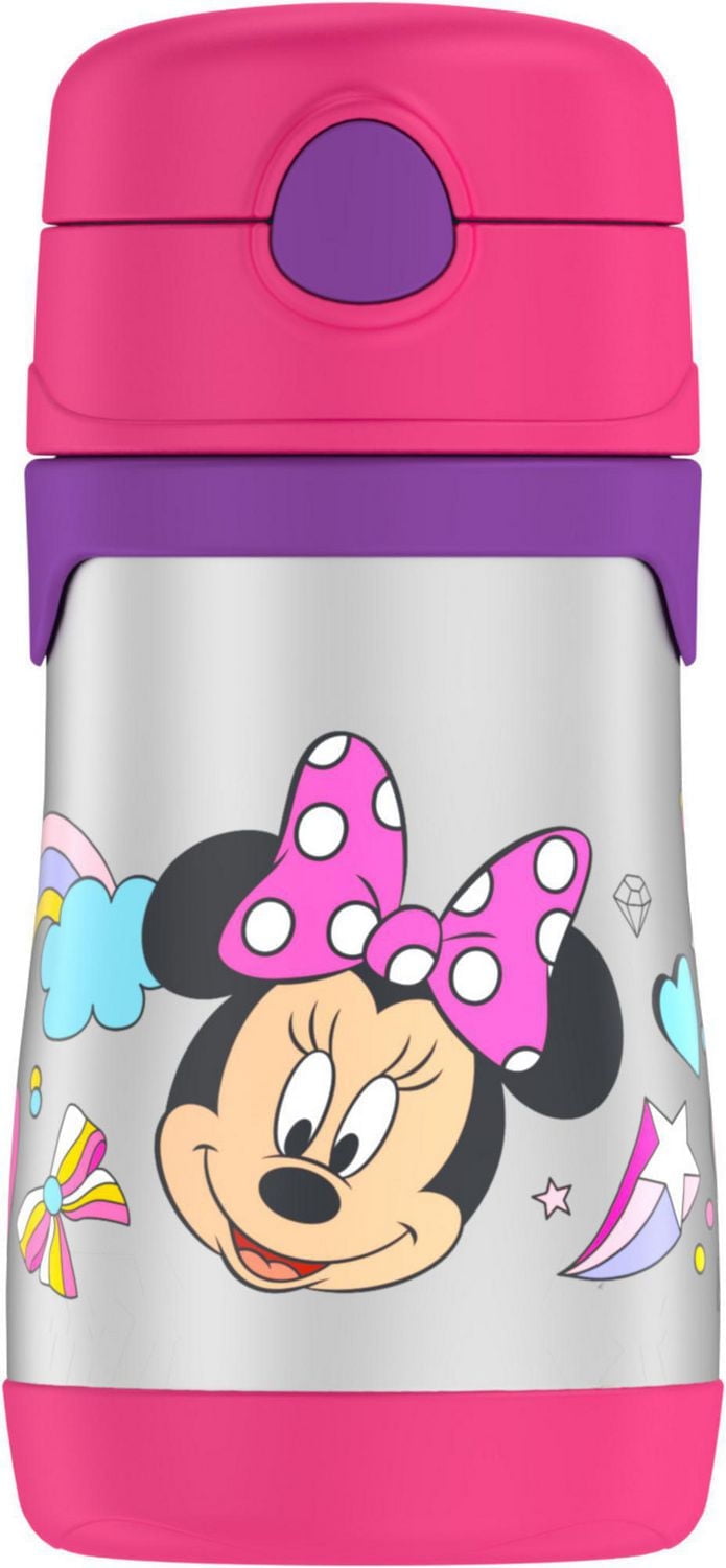 Thermos Kids Vacuum Insulated10 Oz Straw Bottle, Minnie Mouse, 10 Oz Bottle Minnie Mouse