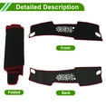 thumbnail image 4 of Dashboard Cover for Hyundai Kona SE SEL N Line Limited 2024 2025 Dash Cover Mat Carpet Center Console Dash Cover Mat Polyester Black Red 1 Pcs, 4 of 7