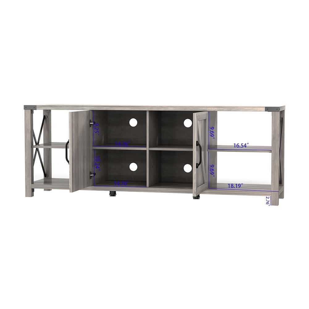 Kadyn 68" TV Stand, Wood TV Console with Storage Cabinets and Shelves, Metal Modern Farmhouse Entertainment Center for TVs up to 78 Inches, Grey Walnut Kadyn 68" TV Stand, Wood TV Console with Storage Cabinets and Shelves, Metal Modern Farmhouse Entertainment Center for TVs up to 78 Inches, Grey Walnut
