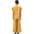 thumbnail image 3 of Two Piece Sets for Women Short Sleeve Top Wide Leg Pants Set Casual Summer Loungewear Sets Beach Outfit, 3 of 3