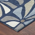 thumbnail image 3 of Addison Rugs Chantille Indoor/Outdoor Transitional Floral Navy Machine Washable Round Rug, 8' x 8', 3 of 7