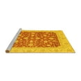 thumbnail image 2 of Ahgly Company Machine Washable Indoor Square Abstract Yellow Modern Area Rugs, 6' Square, 2 of 4