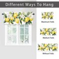 thumbnail image 6 of Yellow Lemon Printed Window Curtains Valances Watercolor Cute Fruit Flowers Window Valance for Living Room Bedroom, Kitchen Valance Rod Pocket Window Curtain 54 by 18 in, 1 Panel, 6 of 6