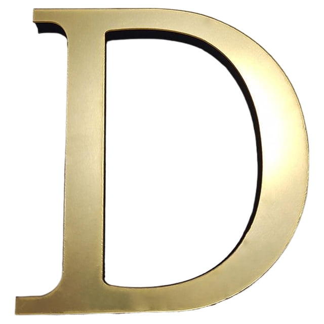Arte Pared Alphabet Gold Letters English Pegatinas Mirror Acrílico 3D+Eva (D)