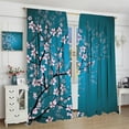 thumbnail image 4 of Cherry Blossom Curtains Japanese Style Floral Cherry Blossom Asian Traditional 3D Printing Curtains for Kitchen Bedroom Living Room Blackout Privacy Curtain 42x63 Inches 2 Panels, 4 of 6