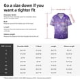 thumbnail image 5 of Gukieu Snowfall Sky White Purple Print Men's Short-sleeved Shirts, Button-down Pocket Shirts, T-shirts, Beach Vacation Travel Summer Clothing-Large, 5 of 5
