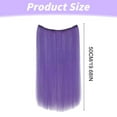 thumbnail image 3 of Real Silk Wig-Hair Extensions Real Human Hair Remy Wire in Hair Extensions Secret Fish Line Hair Piece with 2 Clips Long Straight 20 Inch, One-Piece Ear-Dyeing Wig Flax Gold, Plasticwedding, 3 of 9