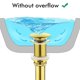 thumbnail image 4 of Tapón de desagüe de lavabo moderno y vintage sin rebosadero, sifón universal para lavabo en latón dorado con orificio pulido sin rebosadero - Sin poros, 4 of 5