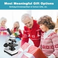 thumbnail image 3 of Microscope for Students and Kids, 100-2000x Magnification Powerful Biological Educational Microscope with Operation Accessories, Slides Set, Phone Adapter, Wire Camera Shutter & Backpa, 3 of 6