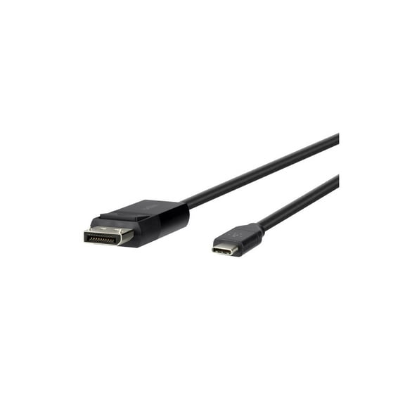Belkin - Displayport Cable - Type-c (m) To Displayport (m) - 6 Ft - 4k Support - Black