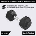thumbnail image 4 of MAGMA Premium Rubber Hex Dumbbell Sets, 4 of 8