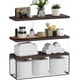 thumbnail image 1 of HAWOO Repisas Flotantes, 3PCS Repisas para Baño con Cesta de Alambre, Recamara, Cocina, Sala, Fáciles de Instalar, 40x15.2 CM (Marrón),Marrón, 1 of 15