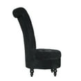 Online Gym Shop CB16330 Tufted High Back Velvet Accent Chair, Black 45 in.