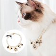 thumbnail image 2 of Collier de Chat Réglable Sans Allergie Fermoir Mousqueton Conception Abdominaux Résistant à la Décoloration Collier de Perles d'Imitation avec Pendentif de Bande Dessinée Fournitures pour Animaux de Compagnie, 2 of 9