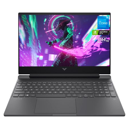 HP Victus Gaming Laptop, 15.6" FHD 144 Hz Display, 12th Gen Intel Core i5-12450H, GeForce GTX 1650 Graphics, 32GB RAM, 512GB SSD, RJ45, HDMI, SD Card Reader, Wi-Fi 6, Backlit KB, Windows 11 Home