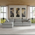 thumbnail image 3 of Sdorens Free Convertible Sectional Sofa Modular Couch,L-Shaped Modern Linen Fabric Sofa for Living Room,Apartment and Small Space,3-Seat Sofa with Ottoman,Light Gray, 3 of 19