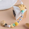 thumbnail image 5 of Erty Teething Pacifier Clip Pacifier Clip Holder Pacifier Clip For Boy Or Girls Soothie Teethers Heart Crown Bead Teether Clip Soothers Holder For Pacifier Leashes Girls And Boy Birthday great, 5 of 6