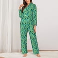 thumbnail image 2 of Picia Duck In Black Suit Pattern Women’s Long-Sleeve Sleepwear Set - Soft 2-Piece Loungewear with Pockets, Comfy PJs for Relaxing Nights-XX-Large, 2 of 7