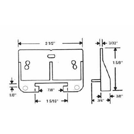 Nylon Track Guide - (5 Pack) Drawer Track Guide for 1-1/4