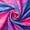 Pacific Sunset (Hot Pink / Blue), variant on Mermaid Scale Hologram Tricot Foil Fabric - Rainbow Shiny Stretchy 60" By The Yard