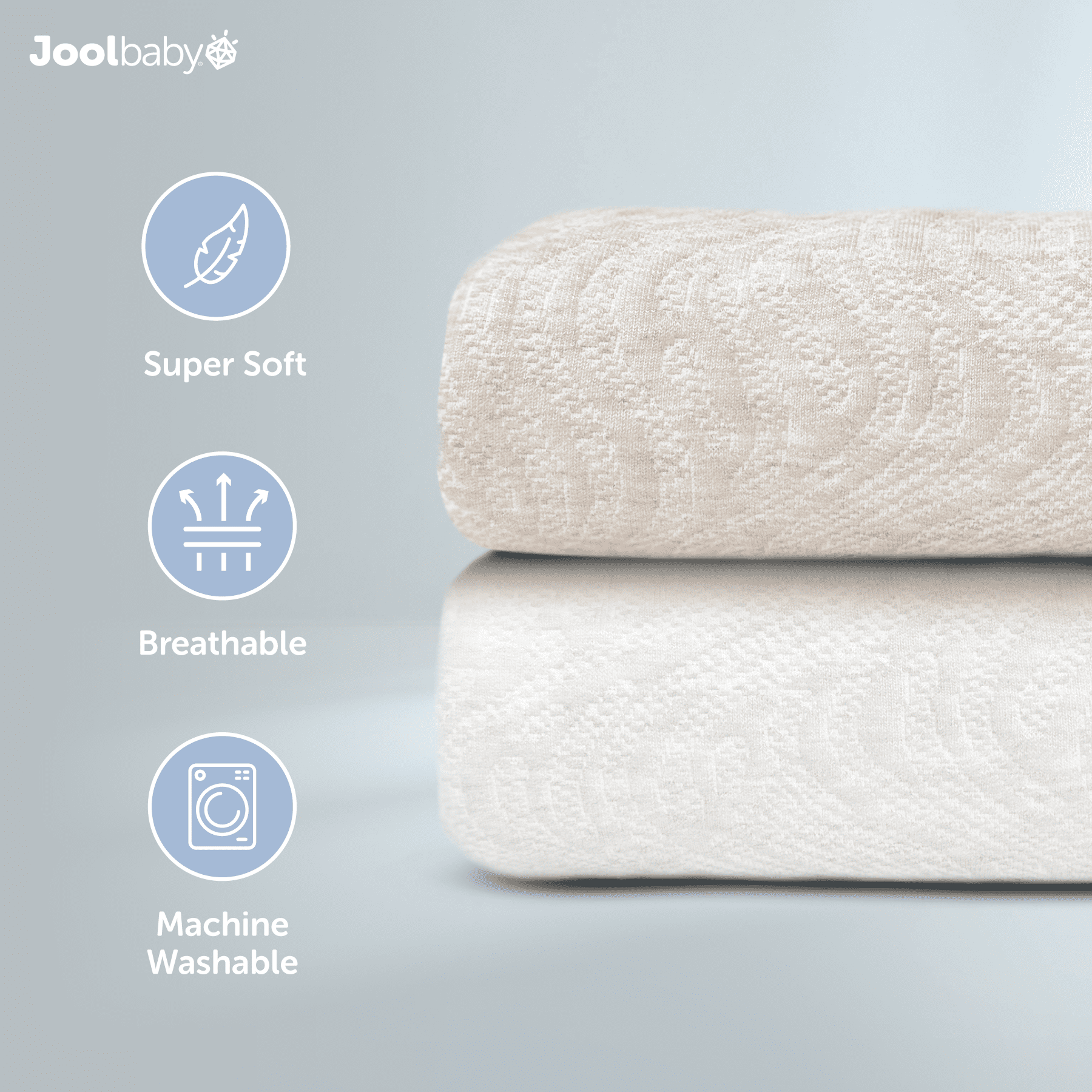 Jool Baby Changing Pad Covers 2 Pack – Soft & Comfortable, Fits Most Standard Diaper Changing Pads (Off-White & Oatmeal - Wave)
