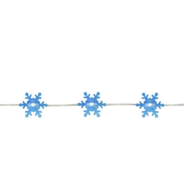 Northlight 20ct Snowflake Shaped LED Christmas Fairy Lights Warm White - 6' Copper Wire