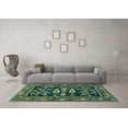 thumbnail image 3 of Ahgly Company Indoor Rectangle Animal Turquoise Blue Traditional Area Rugs, 2' x 5', 3 of 4