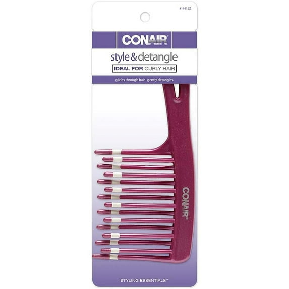 Conair Styling Essentials Style & Detangle Comb 1 ea (Pack of 6)