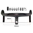 thumbnail image 4 of Manillar de carbono Manillar con soporte de vástago Diámetro 28,6 mm Manillar de carretera negro 400/420/440 mm para de carretera - 420x90 mm shamjiam manillar integrado, 4 of 8