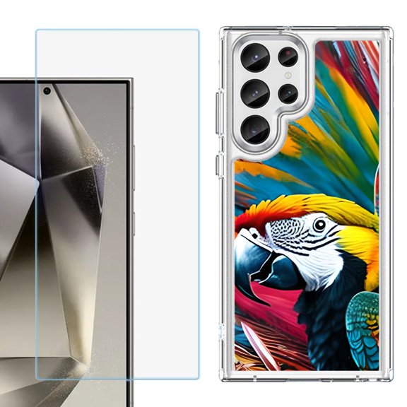 Phone Case for Samsung Galaxy S26 Ultra, with Screen Protector, by OneToughShield - Macaw