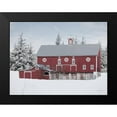 thumbnail image 2 of Deiter, Lori 24x19 Black Modern Framed Museum Art Print Titled - Red Barn in the Pines, 2 of 5