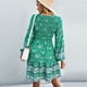 thumbnail image 4 of Vestido con estampado floral con cuello en V,Vestido largo con cuello en V y mangas abullonadas Vestido con estampado floral Funcionalidad inteligente, 4 of 6