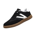 thumbnail image 2 of EKVAHL Women's Lace Up Retro Sneakers, Soft Cushioned Insole Breathable Tennis Shoes, Fashion Daily Shopping Stroll Walking Shoes Black, 2 of 5