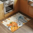 thumbnail image 3 of Orange Pumpkins Fall 2'x3' Washable Rug, Thanksgiving Maple Leaf Rustic Non-Slip Soft Doormat Area Rugs for Entrance Bathroom Bedsides, Carpet for Kitchen Bedroom, Entryway Floor Mat, 3 of 9