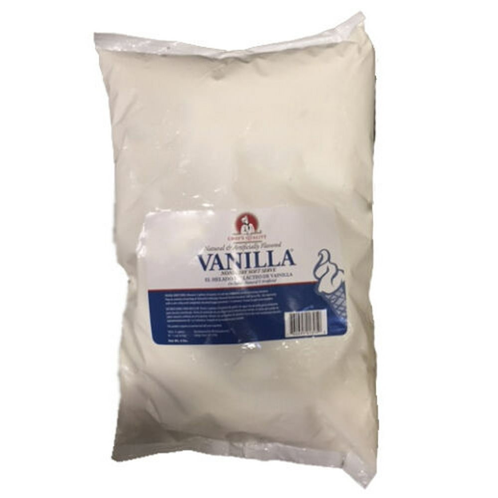 SOFT SERVE MIX, 1 Bag x 6 lbs, VANILLA ICE CREAM MIX, Chef's Quality
