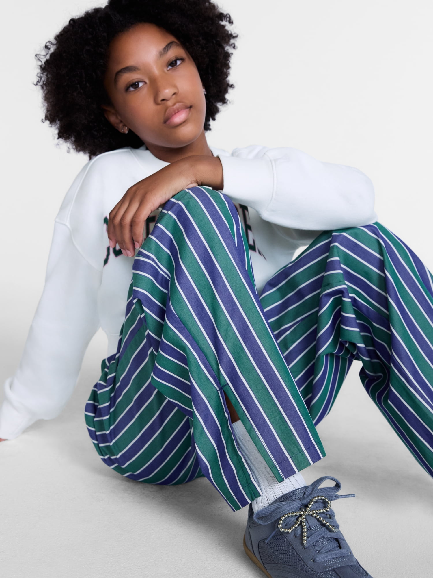 Weekend Academy Girls Easy Print Cotton Pants, Sizes 4-18
