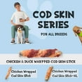 thumbnail image 5 of (2 pack) ASMPET Rawhide Free Dog Treats Chicken & Duck Wrapped Cod Skin Stick, Healthy Dog Chew, Training Snacks for Small Medium Large Dogs, 11oz, 5 of 9