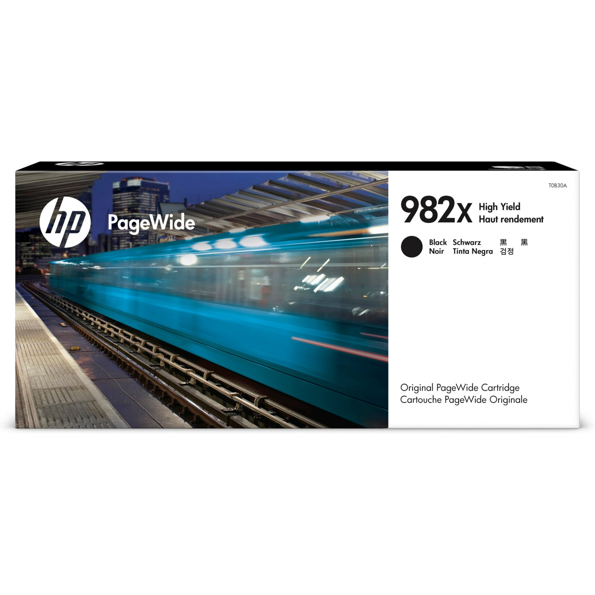 HP 982X High Yield Black Original PageWide Cartridge, ~20,000 pages, T0B30A