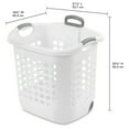 thumbnail image 5 of Sterilite 1.75 Bushel Ultra™ Wheeled Laundry Basket White Case of 4, 5 of 7