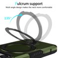 thumbnail image 3 of Cowithday iPhone 11 Case with Magnetic Ring Stand, [Magnetic Ring Holder] [Military Drop Protection] [Non-Slip Grip] Shockproof Soft Edge Phone Case Cover for iPhone 11 6.1" 2019, Darkgreen, 3 of 13