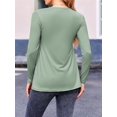thumbnail image 3 of Weardear 3 Pack Womens Maternity Tops Pleated Long Sleeve Pregnancy Shirts Regular Fit Tunic Casual Maternity Clothes, 3 of 6